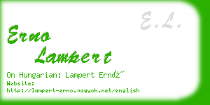 erno lampert business card